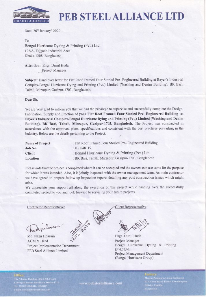 Bengal Hurricane Dyeing & Printing (Pvt.) Ltd