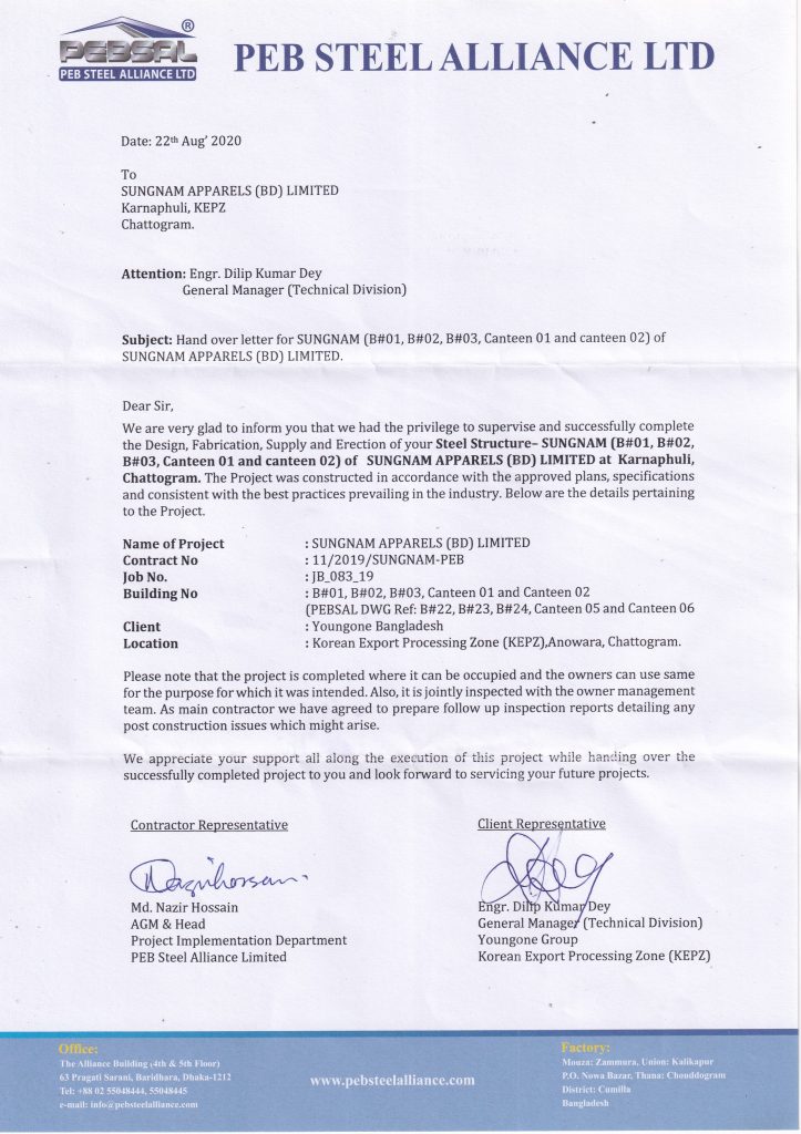 Sungnam Apparels (BD) Limited